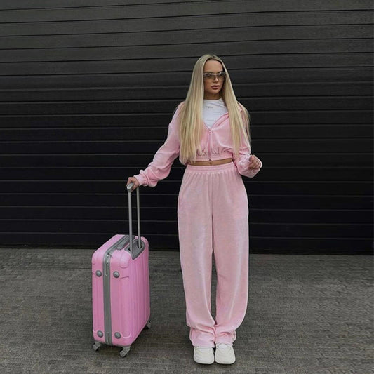 Cardigan à Capuche et Pantalon Élastique